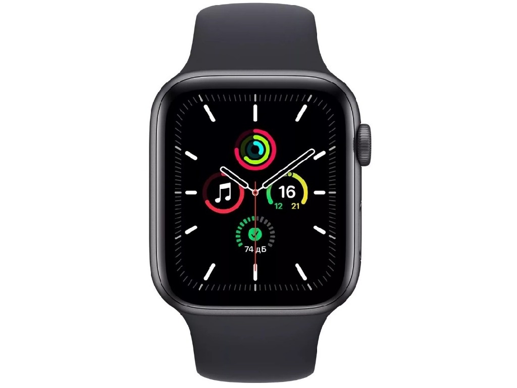 Apple Watch SE 44mm Aluminum Case with Midnight Sport Band, MKQ63 GPS,  Space Gray // https //www.apple.com/apple-watch-series-5/